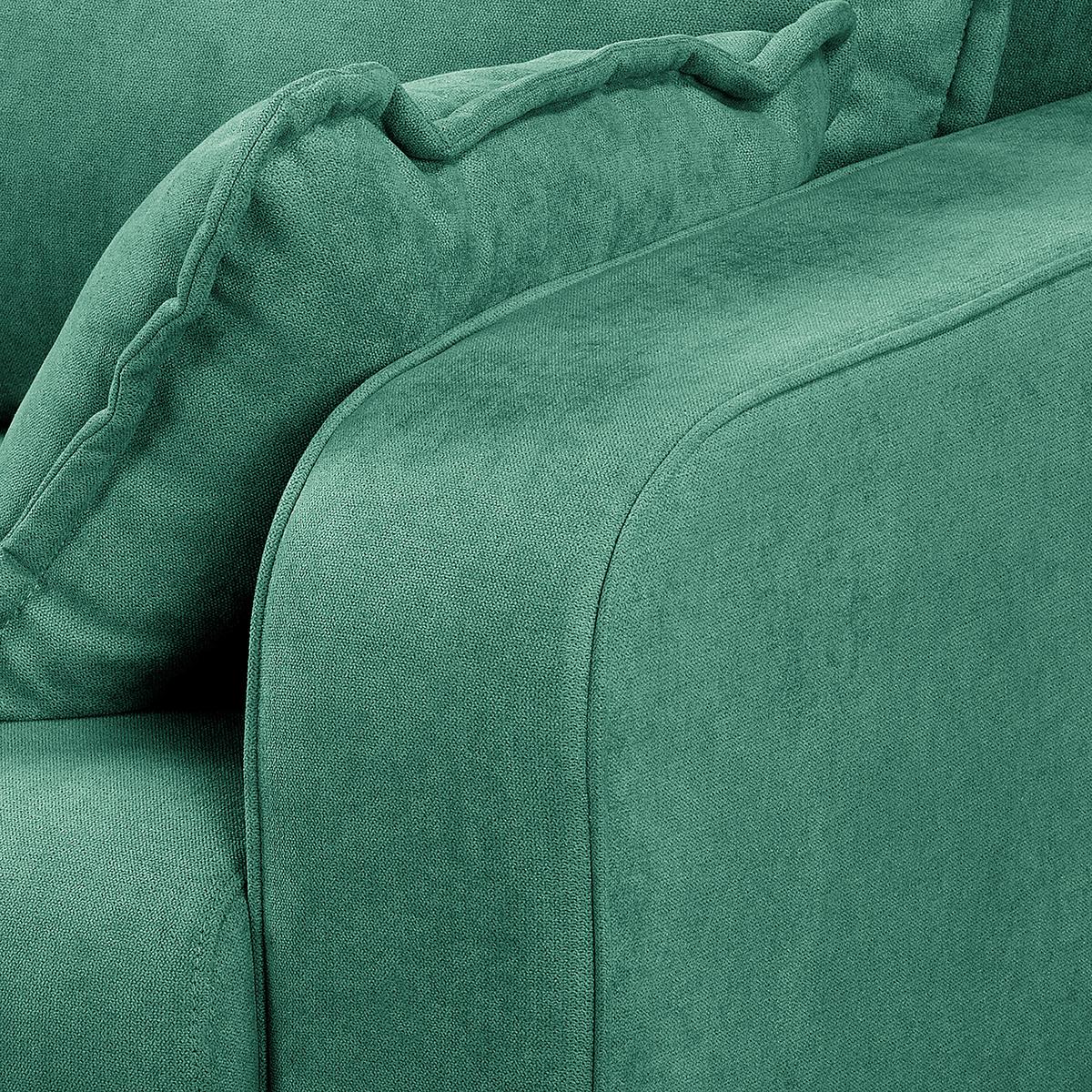 3-Sitzer-Sofa Beata Mintgrün B: 193 cm - Wengefarben/Mintgrün, Design, Textil (193/86/87cm) - Livetastic