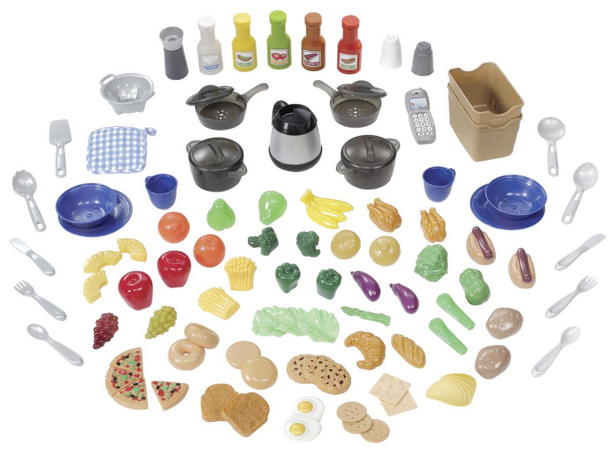 Spielküche Begehbar Kunststoff Ab 2 Jahren Soundeffekte - Beige/Rot, Basics, Kunststoff (129/119,4/92,4cm) - Ambia Garden