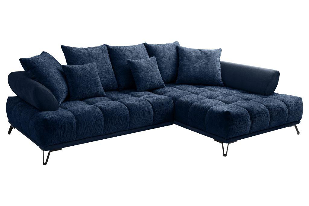 LARGO, pravá, tmavomodrá, potreba šírky dverí 90 cm - čierna/tmavomodrá, Modern, kov/textil (262/184cm)