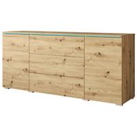 Sideboard Vera 150 Eiche Artisan - Eiche Artisan/Grau, Basics, Holzwerkstoff (150/67,9/39,5cm) - P & B