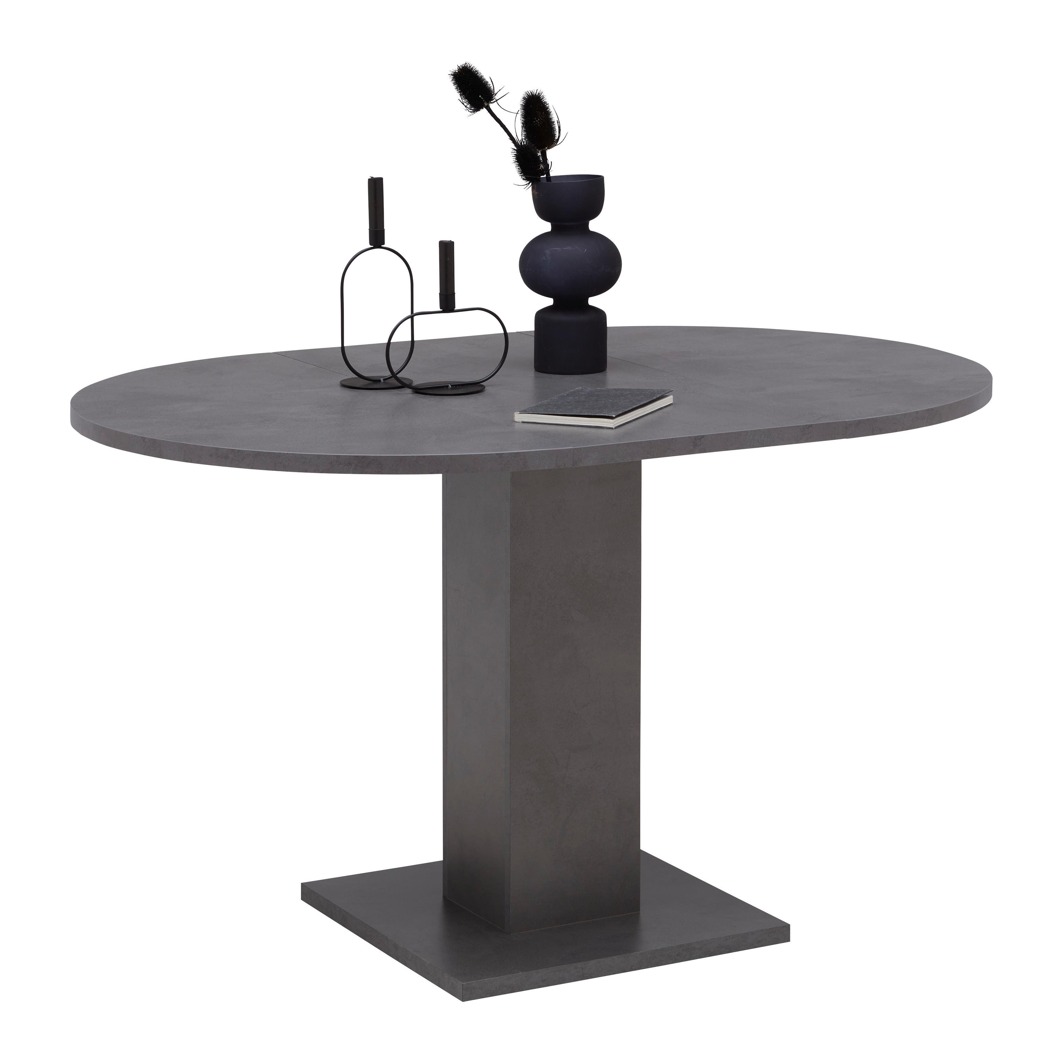 Rozkládací stůl TAP 90-130x90cm - barvy grafitu, Basics, kompozitní dřevo (90-130/76/90cm) - Mömax