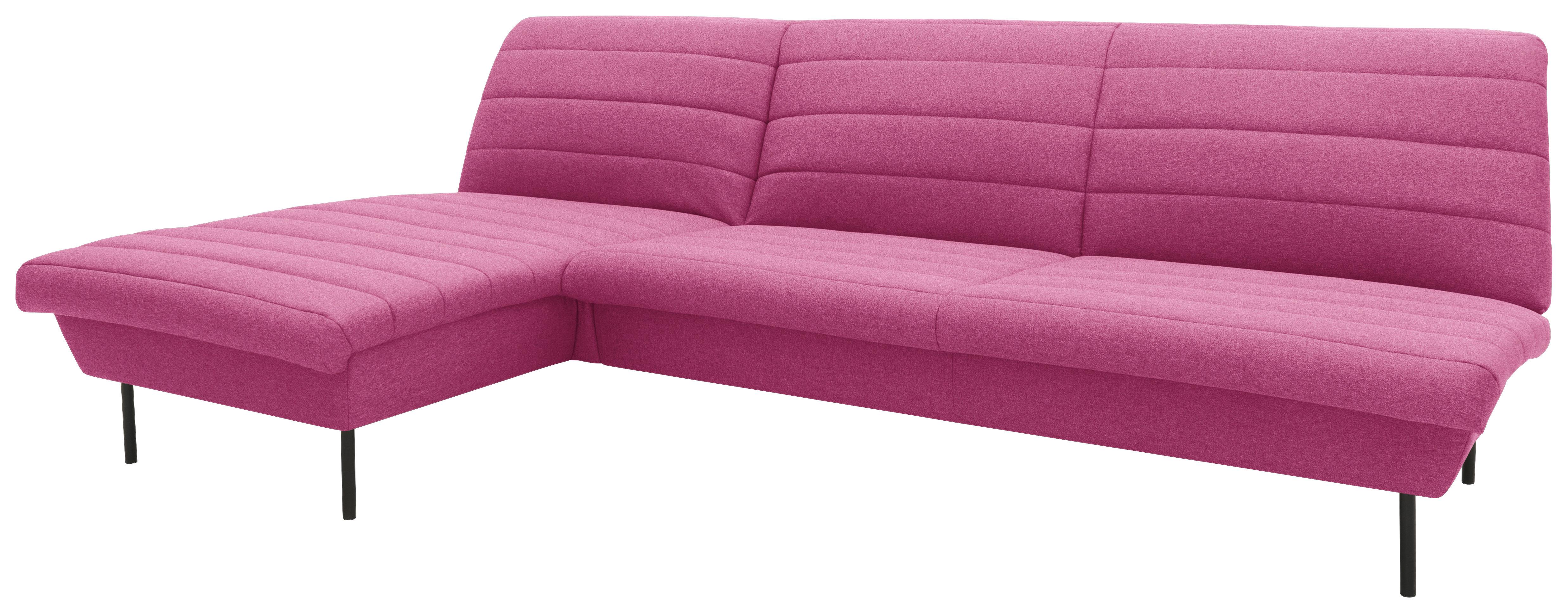 Ecksofa Looks Ix Anthrazit - Schwarz/Rosa, Design, Textil (168/274cm) - LOOKS by W.Joop