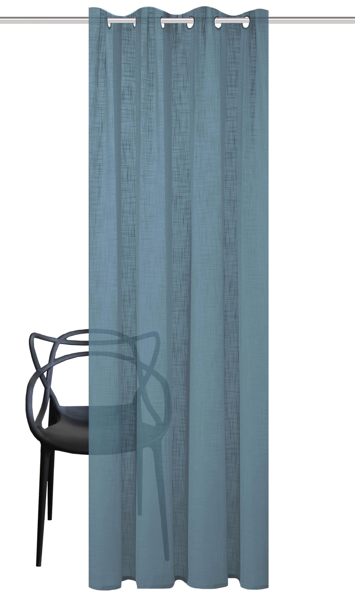 Ösenvorhang Softy - Blau, Basics, Textil (140/245cm)