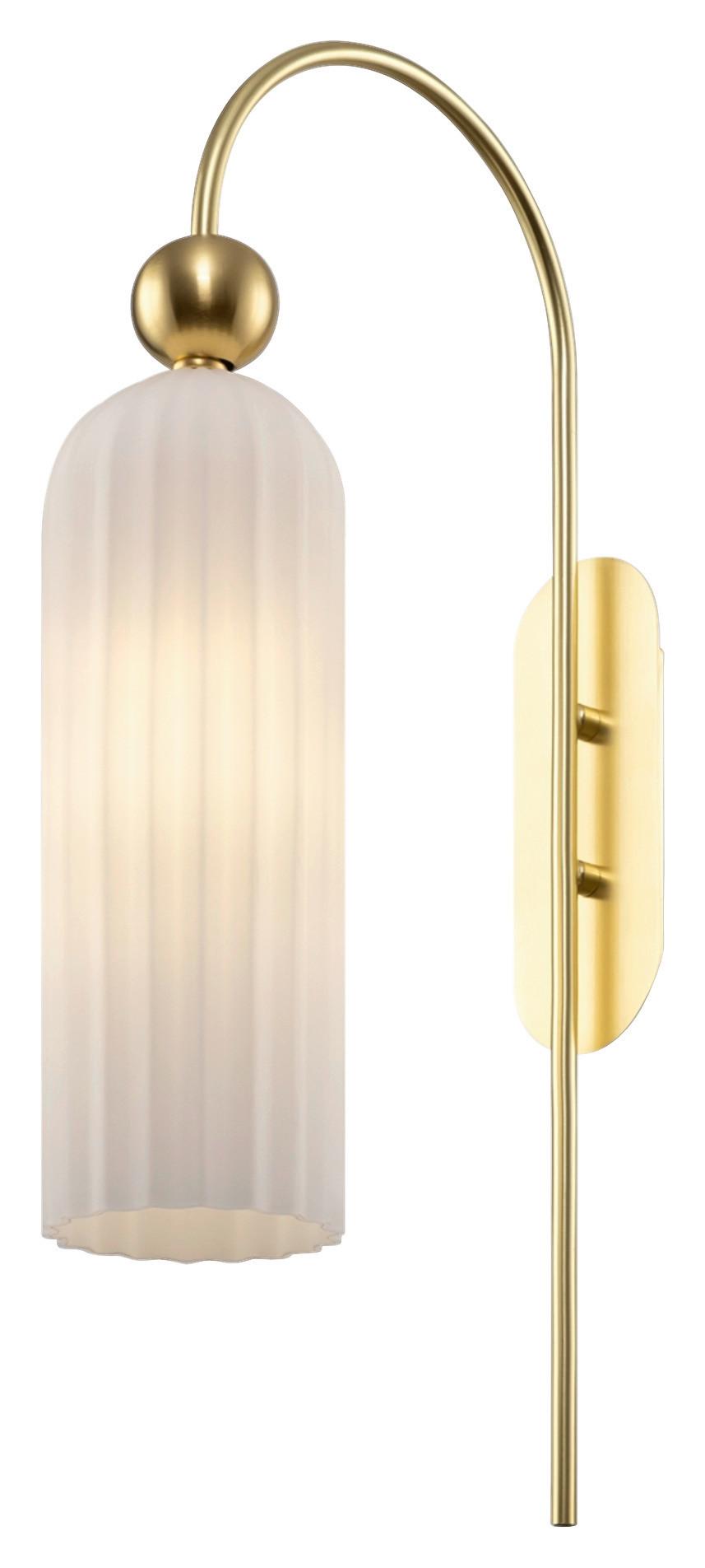 Wandleuchte Antic - Goldfarben/Weiß, Glas/Metall (10/53,5/23,5cm) - MAYTONI