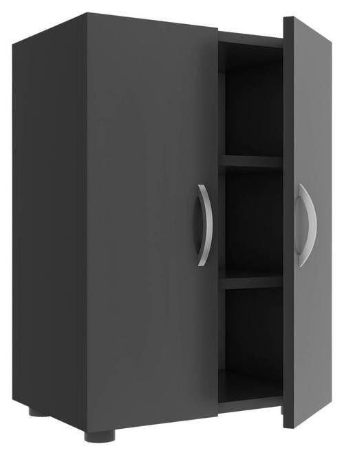 Schuhschrank Ulas Anthrazit B: 48,5 cm - Anthrazit/Grau, MODERN, Holzwerkstoff (48,5/73,9/32cm) - MID.YOU