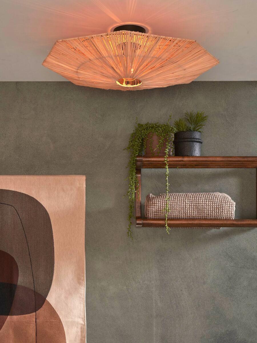 Deckenleuchte Panc031na - Multicolor, MODERN, Naturmaterialien (65cm) - Good & Mojo