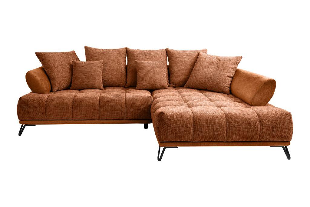 Ecksofa Largo N Kupferfarben S: 262x184 cm