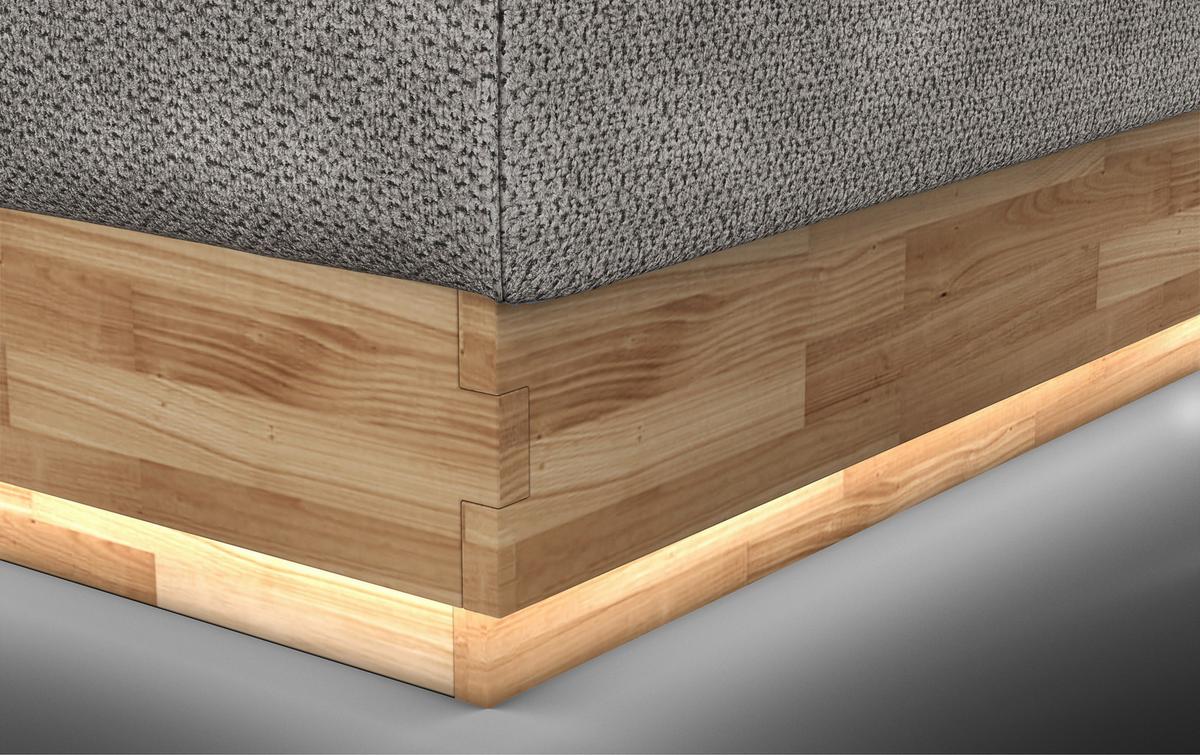 Boxspringbett Boxspring Bed Melissa - Beige/Schwarz, Natur, Textil (200/200cm)
