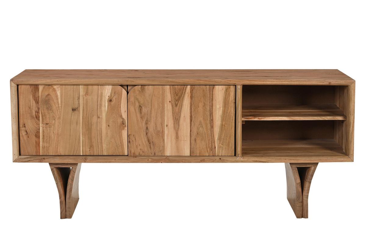 Lowboard Akazie B: 145cm - Naturfarben, Design, Holz (145/60/40cm) - MID.YOU
