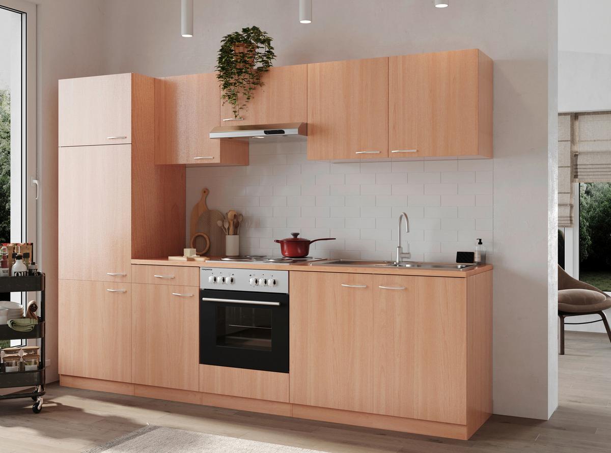 Küchenblock Gerda Küchenblock 270 cm - Buchefarben, Basics, Holzwerkstoff (270cm) - Respekta