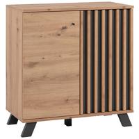 Kommode mit Einlegeböden 80 cm Medan Anthrazit/Eiche Dekor - Anthrazit/Eiche Artisan, LIFESTYLE, Holzwerkstoff (80/85/40cm) - MID.YOU