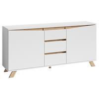 Sideboard B:160 cm Valentin 02 Weiß/Artisan Eiche Dekor - Eiche Artisan/Weiß, MODERN, Holzwerkstoff (160/76/38cm) - MID.YOU