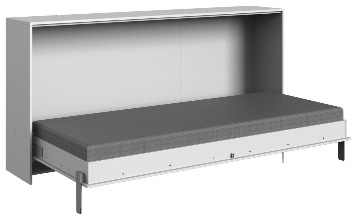 Schrankbett mit Lattenrost 90x200 Juist Weiß - Weiß, KONVENTIONELL, Holz/Holzwerkstoff (90/200cm) - MID.YOU