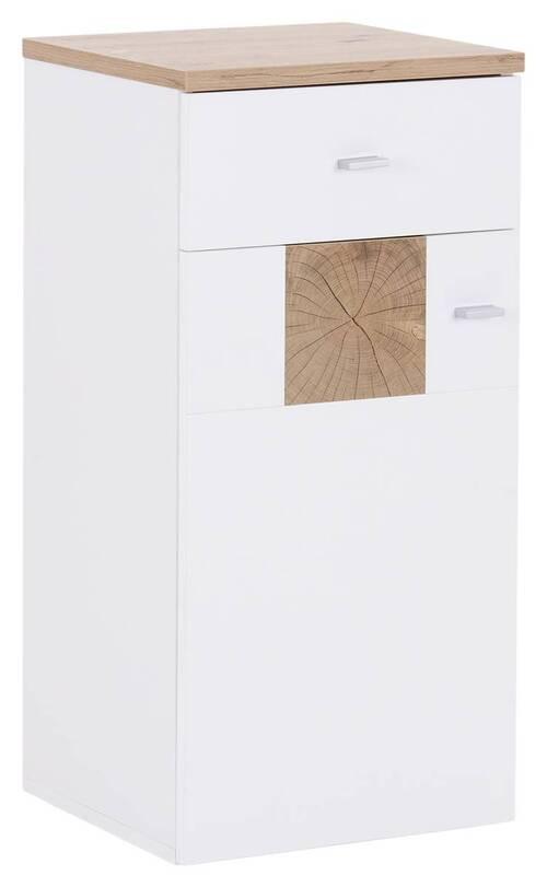 Unterschrank Daniel Daels 3 B: 40 cm Weiß/Artisan Eiche