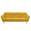 3-Sitzer-Sofa Tromso Gelb B: 209 cm - Gelb/Buchefarben, Design, Textil (209/87/88cm) - Livetastic