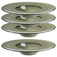 TELLERSET Ambitious Grün, 4-teilig - Grün, Trend, Keramik (25cm) - Mäser