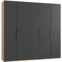 Drehtürenschrank B: 250 Cm Level, Graphitf./eiche Dekor - Eichefarben/Graphitfarben, MODERN, Holzwerkstoff (250/236/58cm) - MID.YOU