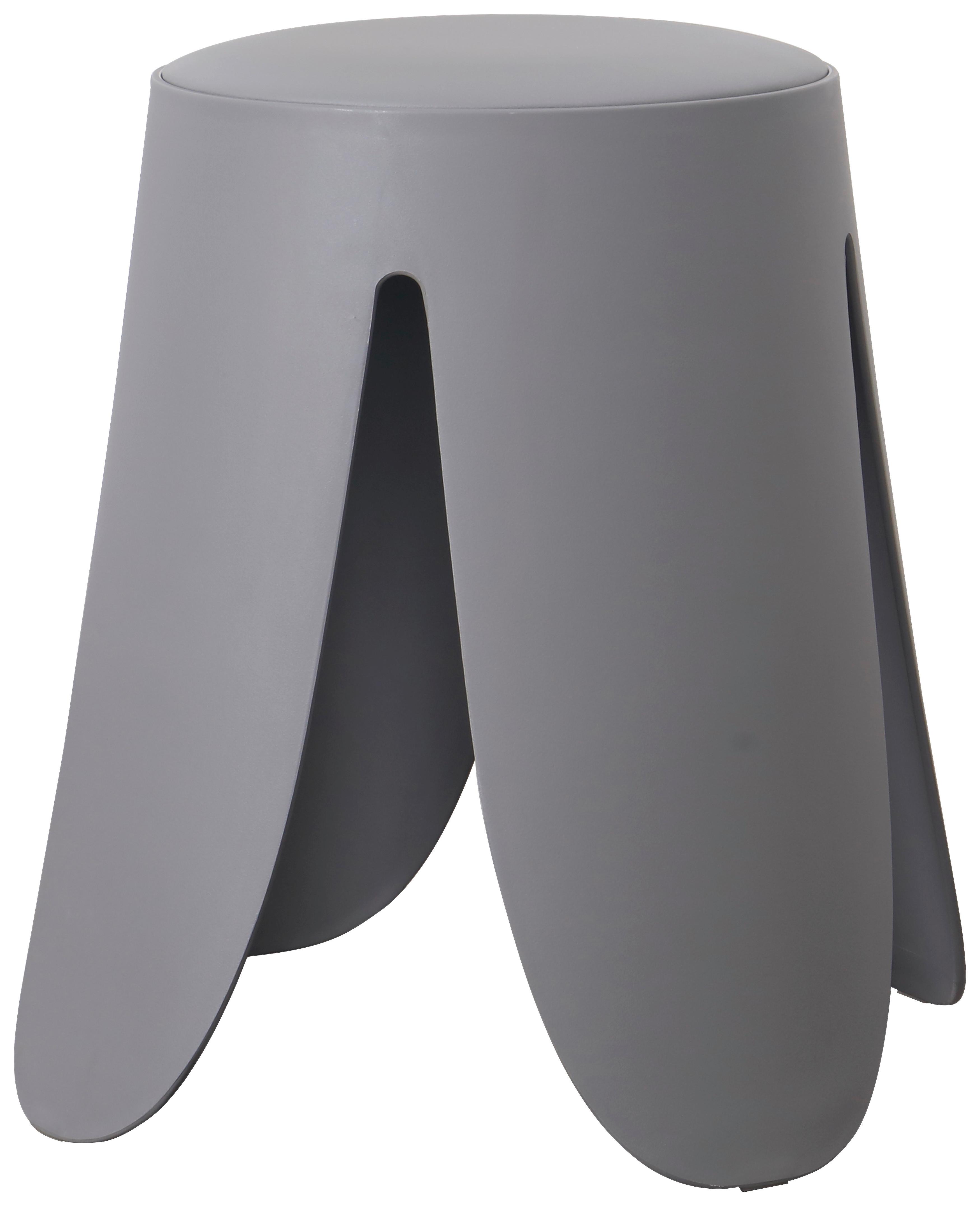 Stohovateľná taburetka PIA - sivá, Lifestyle, drevo/textil (30/46cm) - Based