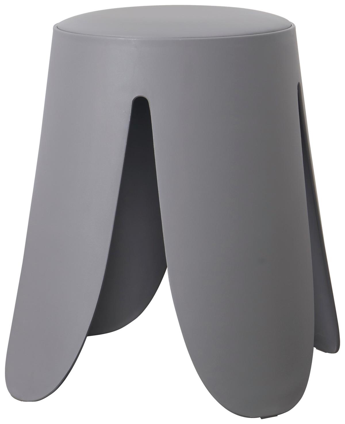 Stohovateľná taburetka PIA - sivá, Lifestyle, drevo/textil (30/46cm) - Based