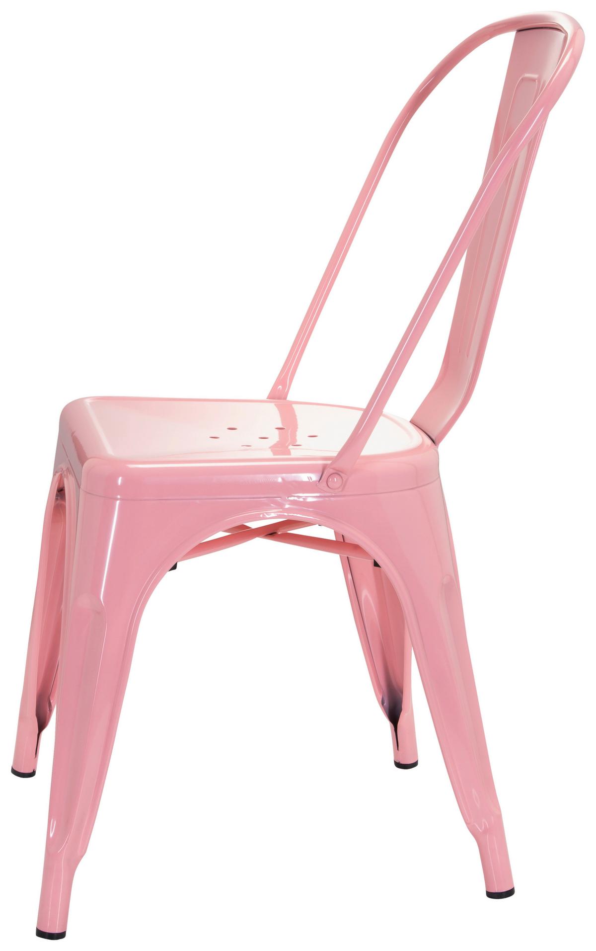Stuhl Vantaggio Comfort Stapelbar Rosa Bis 150 Kg - Rosa, Basics, Metall (44/84/54cm) - MID.YOU