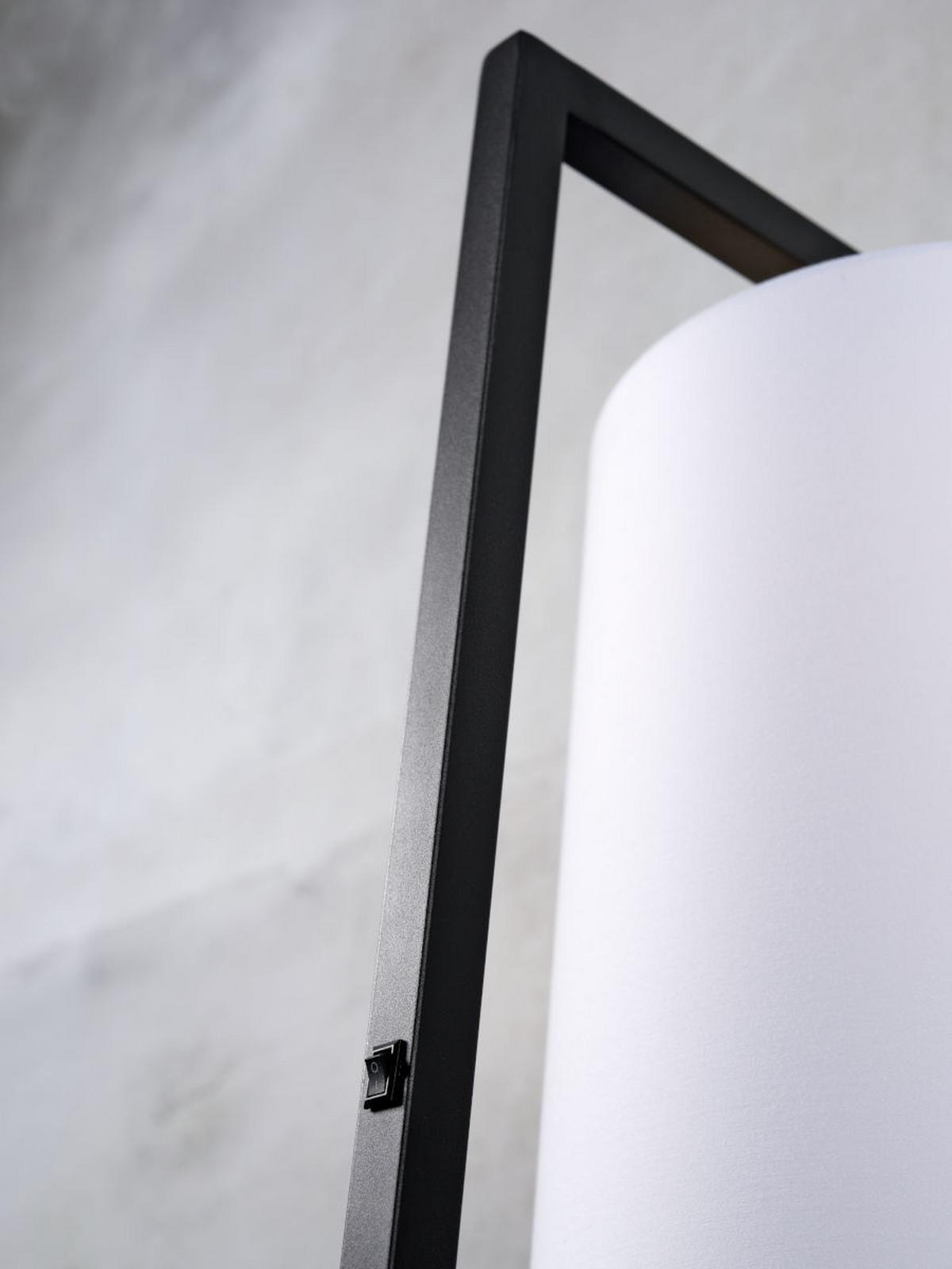 Stehlampe Boston Schwarz/ Hellbeige 1-Flammig - Beige/Schwarz, Basics, Textil/Metall (35/160cm) - It's about Romi