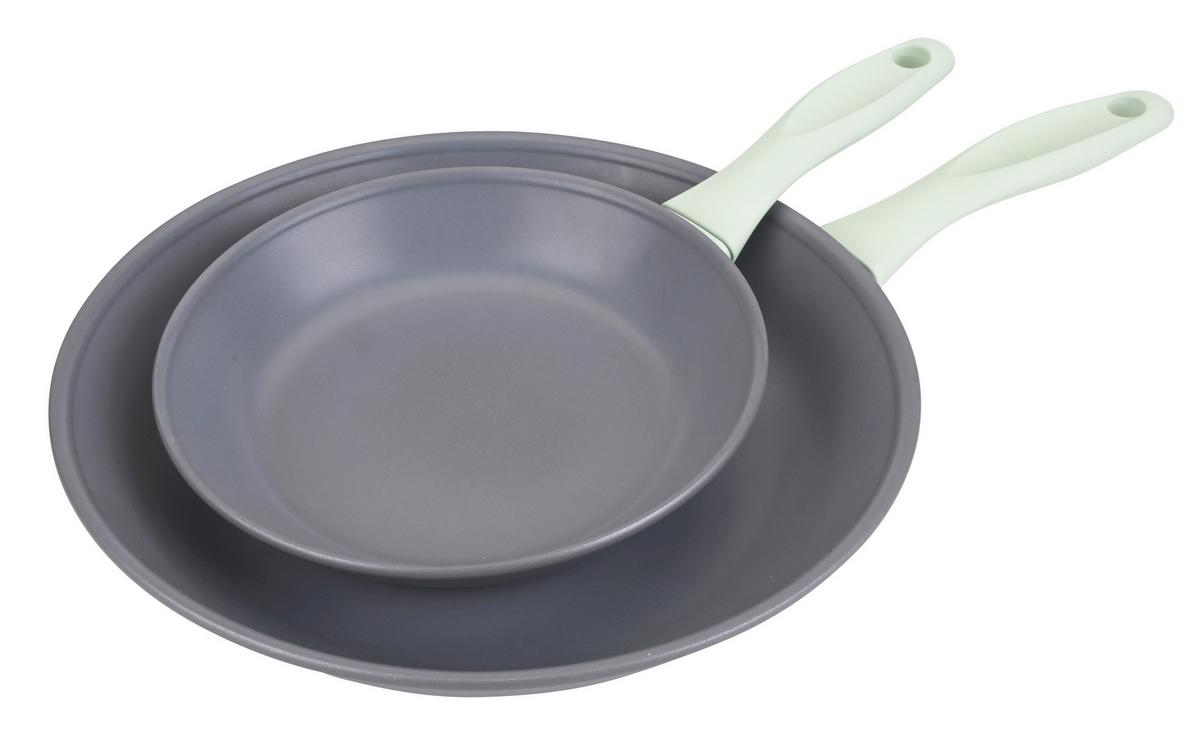 PFANNENSET ECOLUTION - Grau/Grün, Basics, Metall - Fackelmann
