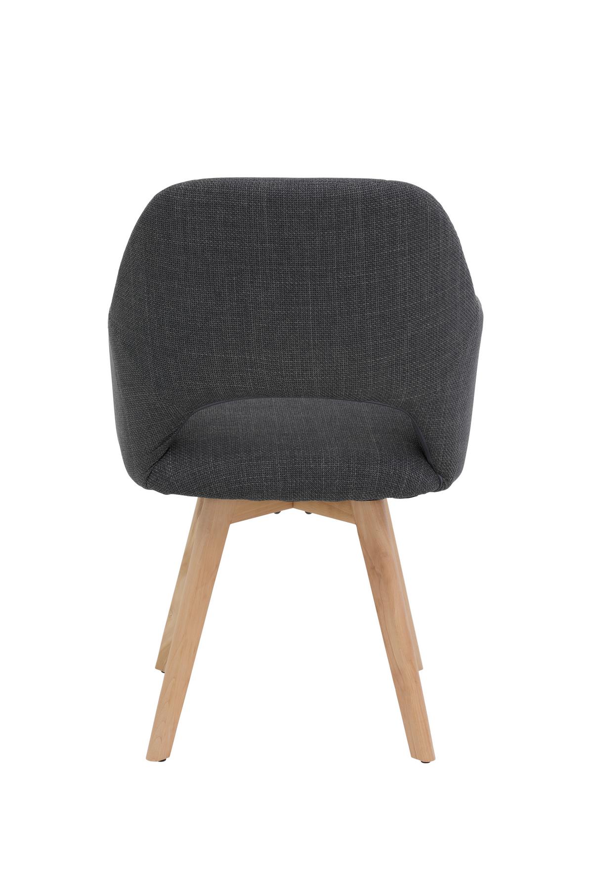 SESSELSET STADE S 2ER-SET - Anthrazit/Buchefarben, MODERN, Holz/Textil (57/88/61cm) - P & B
