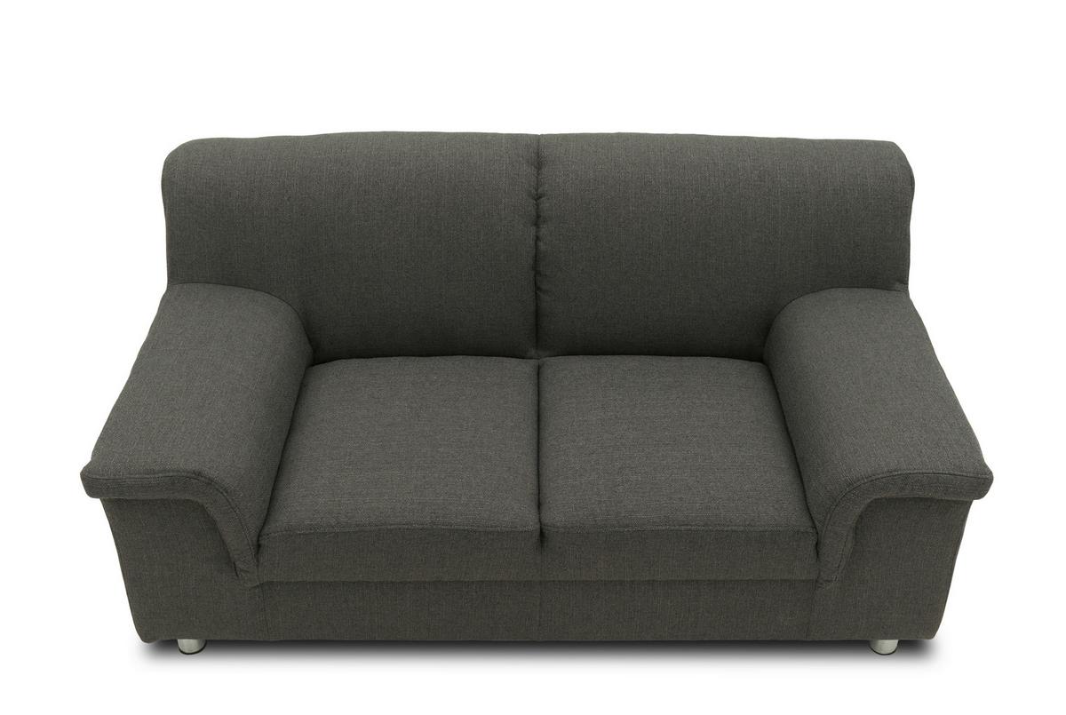 2-sitzer-sofa Jamie Rücken Echt Schlammfarben - Chromfarben/Schlammfarben, KONVENTIONELL, Textil (145/72/80cm) - MID.YOU