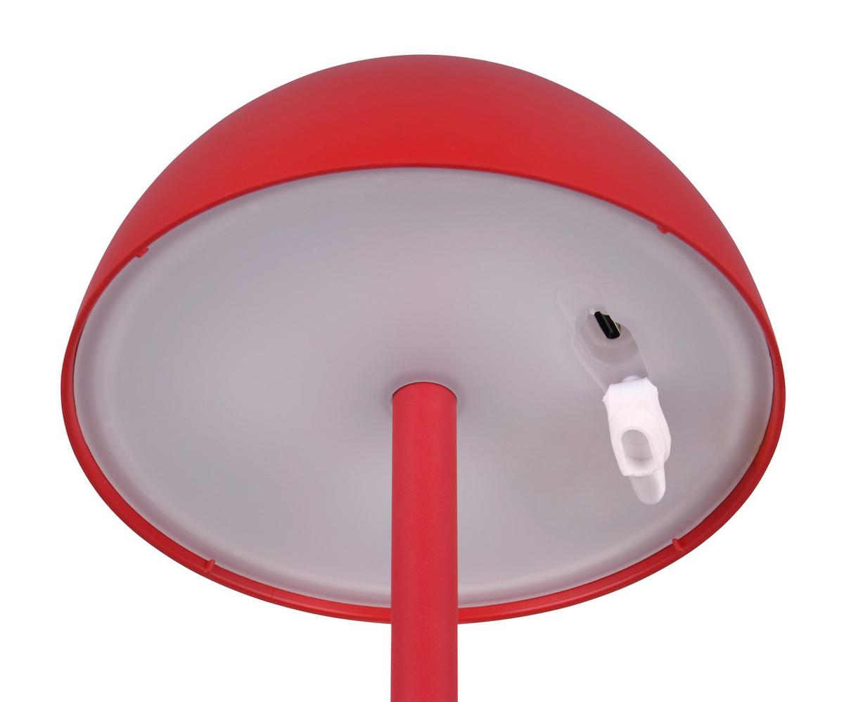 Akku-Tischleuchte R54106110 Ricardo - Rot, Trend, Kunststoff (13,5/30cm)