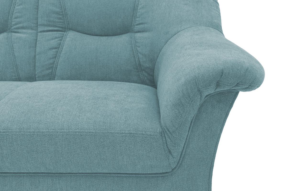 Ecksofa Sarafina Petrol S: 240x190 cm - Petrol/Schwarz, KONVENTIONELL, Textil (240/190cm) - MID.YOU