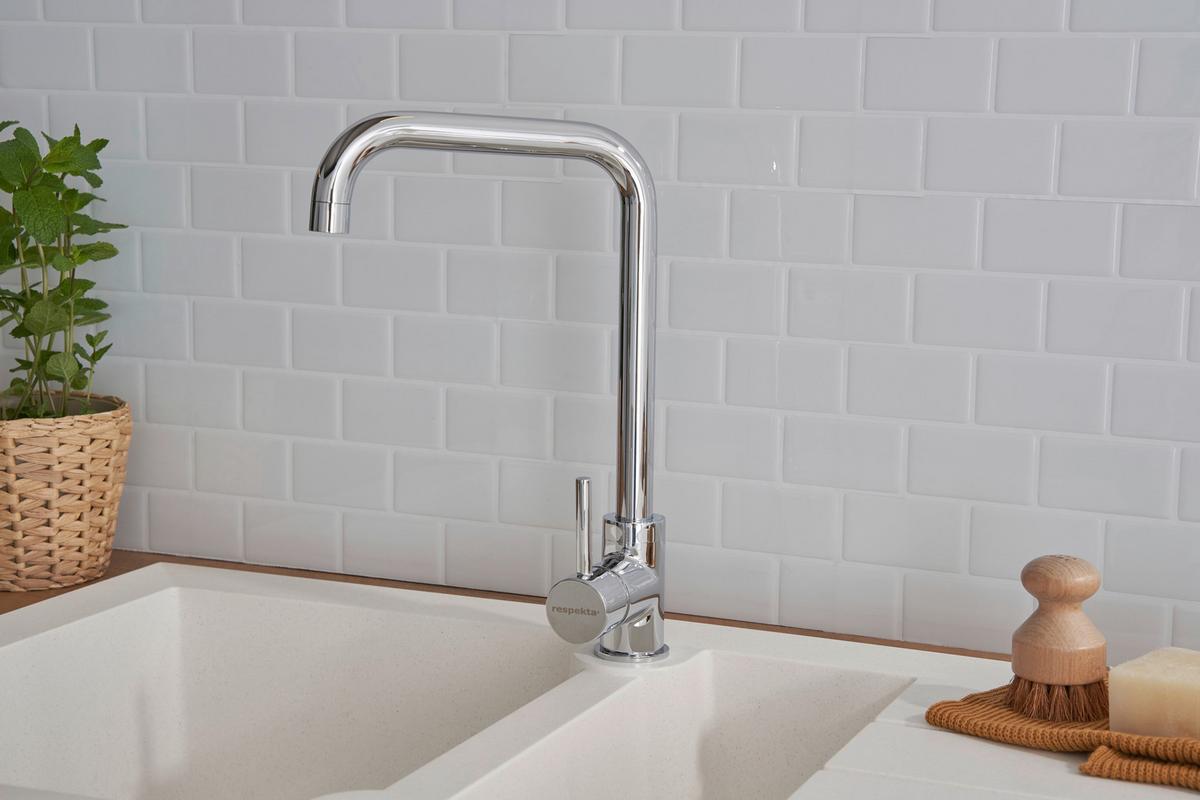 Spüle Respekta Alineo Stein Bxt: 100x50 Cm - Weiß, Trend, Stein (100/21/50cm) - Respekta
