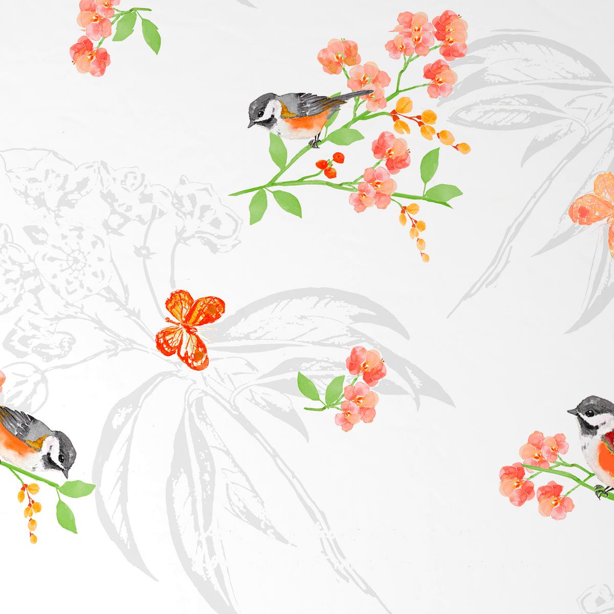 Bettwäsche Amalia - Orange/Weiß, ROMANTIK / LANDHAUS, Textil - James Wood