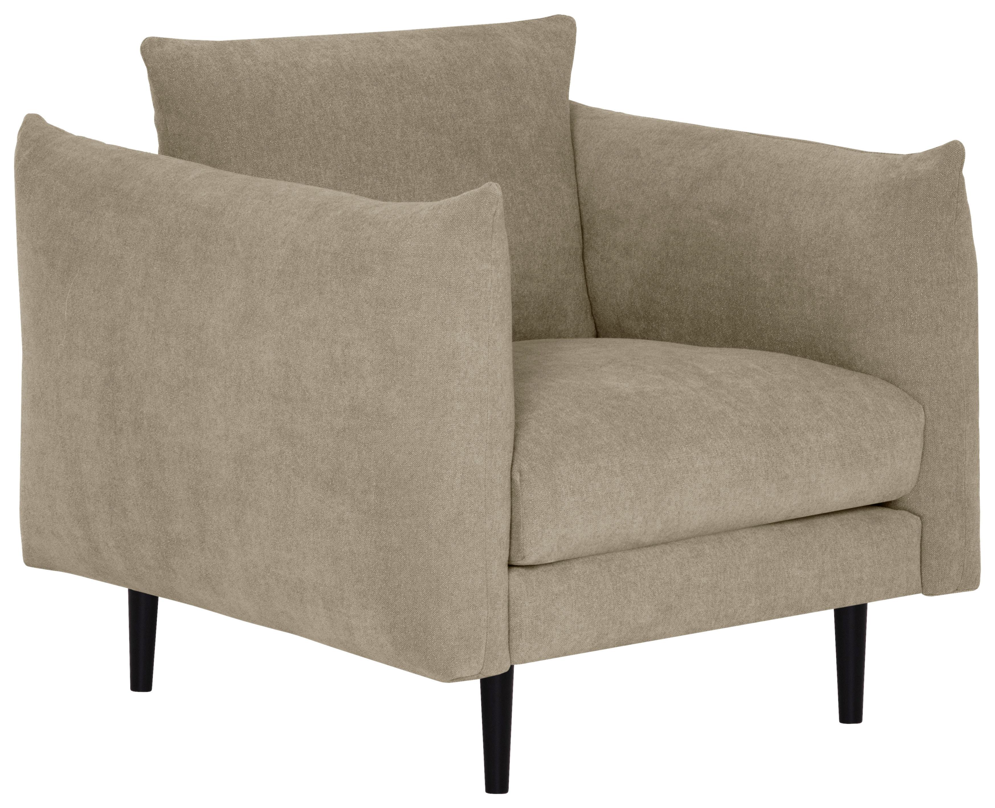 Einsitzer Mysholm B: 102 Cm Beige - Beige/Schwarz, KONVENTIONELL, Textil (102/86/102cm) - MID.YOU