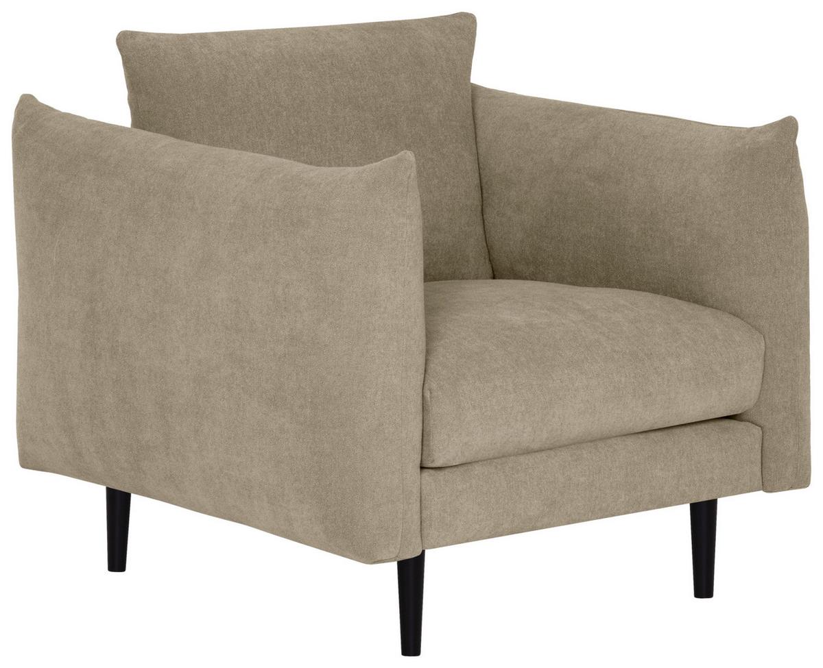 Einsitzer Mysholm B: 102 cm Beige - Beige/Schwarz, KONVENTIONELL, Textil (102/86/102cm) - MID.YOU