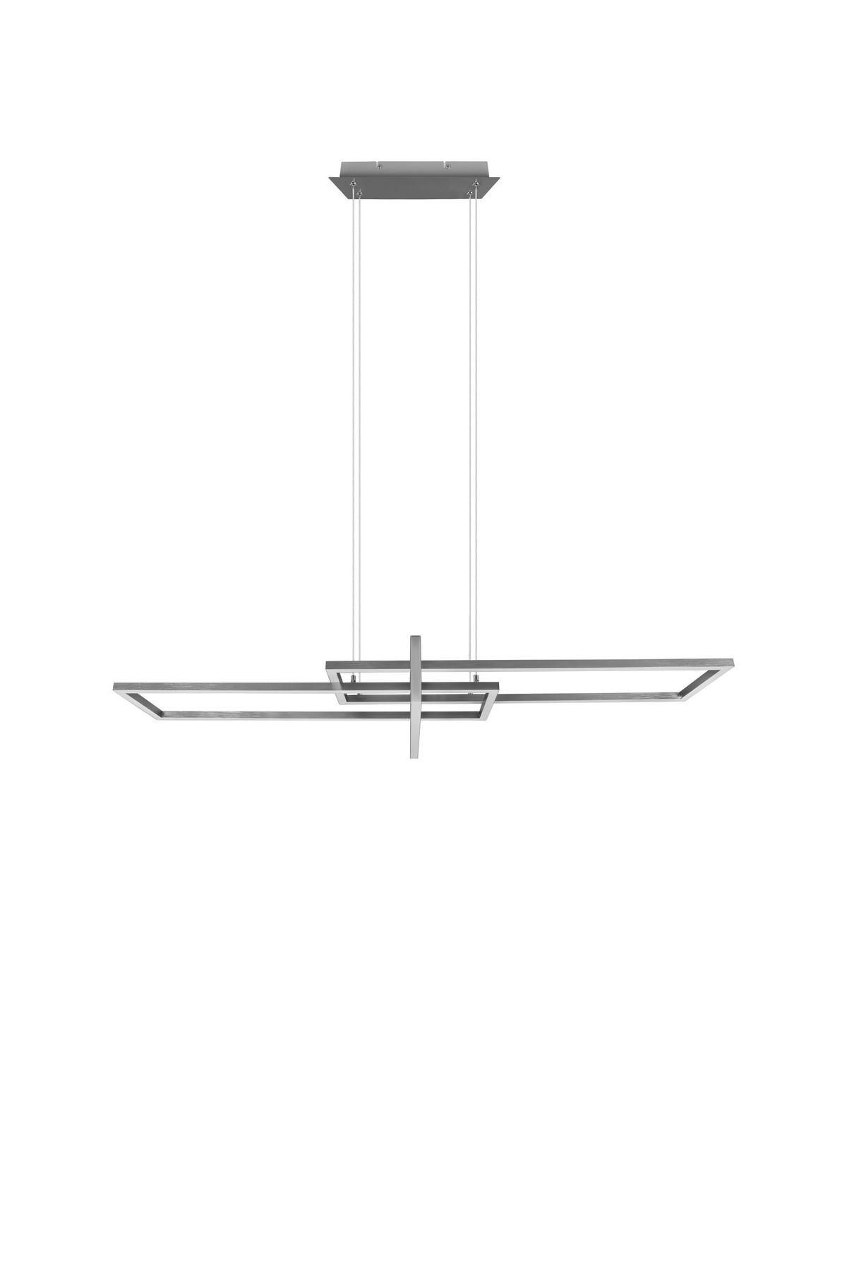 LED-Hängeleuchte H: 150 cm 3-Flammig höhenverstellbar - Nickelfarben, Design, Metall (110/40/150cm) - Trio Leuchten