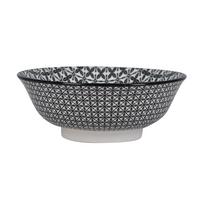 Hluboký talír SHIVA - bílá/černá, Lifestyle, keramika (21/7,8cm) - Mömax
