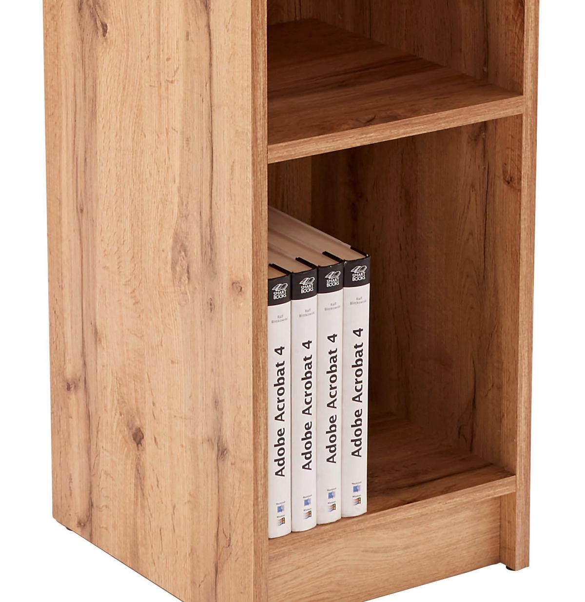 Regal 4-You New B 30 cm, Wotan Eiche Dekor - Eichefarben/Schwarz, MODERN, Holzwerkstoff (30/189,5/34,6cm)