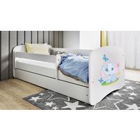 Kinder-/Juniorbett Babydreams Inkl. Matratze 80x160 - Birkefarben/Weiß, MODERN, Holz/Holzwerkstoff (80/160cm) - MID.YOU