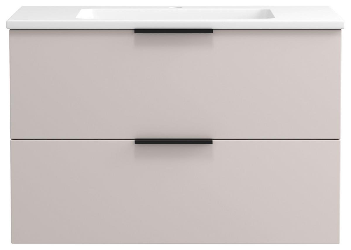 Waschtischkombi Sevilla Kaschmir, Weiß - Kaschmir/Weiß, MODERN, Keramik/Holzwerkstoff (80/54/47cm) - Held