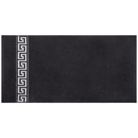 Duschtuch Mäander 70x140 cm Schwarz - Schwarz, ROMANTIK / LANDHAUS, Textil (70/140cm) - James Wood