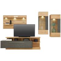 Wohnkombination Modern 4-Tlg. Limit Matera/Eiche Dekor - MODERN, Glas/Holzwerkstoff (326/193,5/40cm)