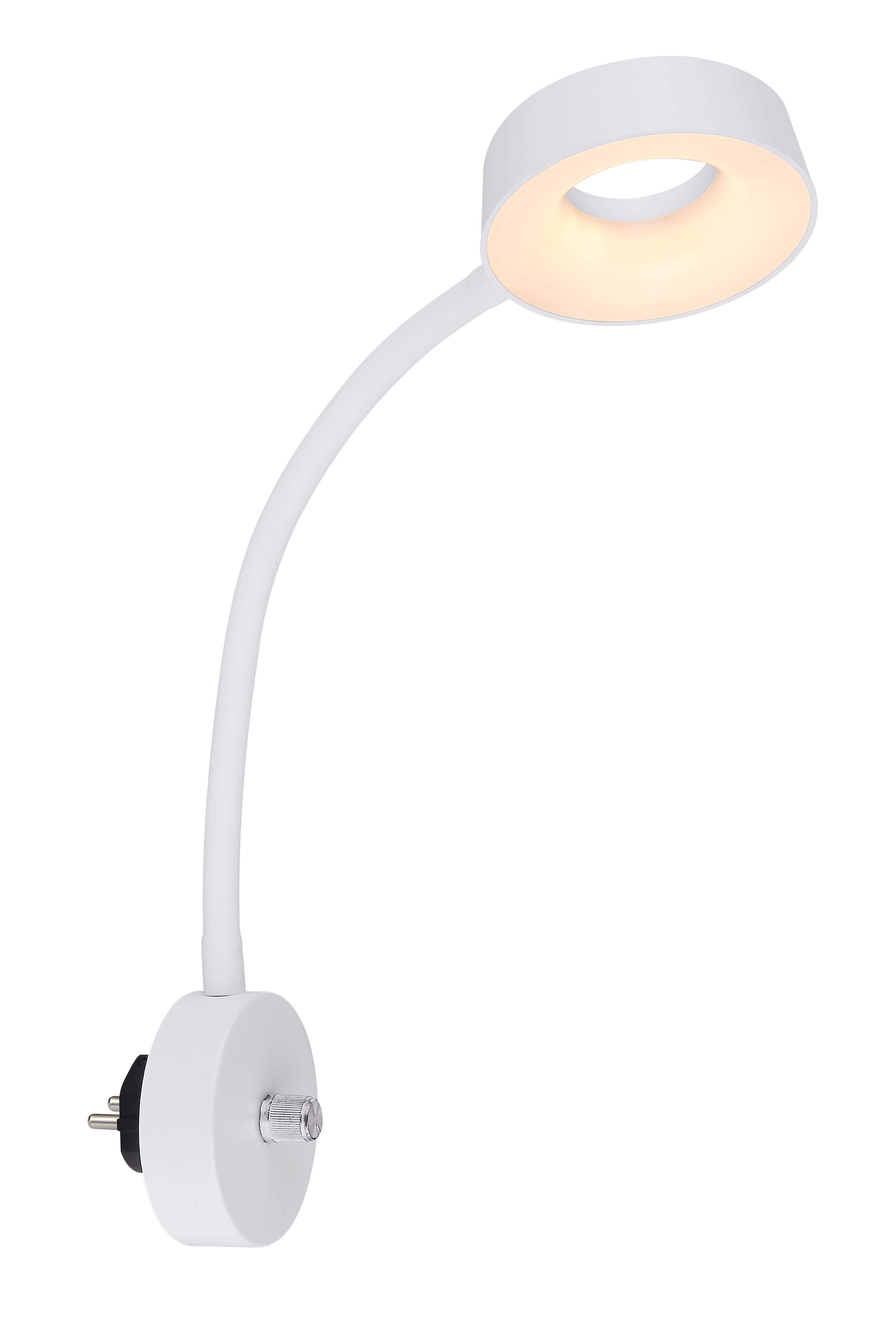LED-Wandleuchte 58397w Lehovo - Weiß, Design, Kunststoff/Metall (15/45,5cm) - Globo