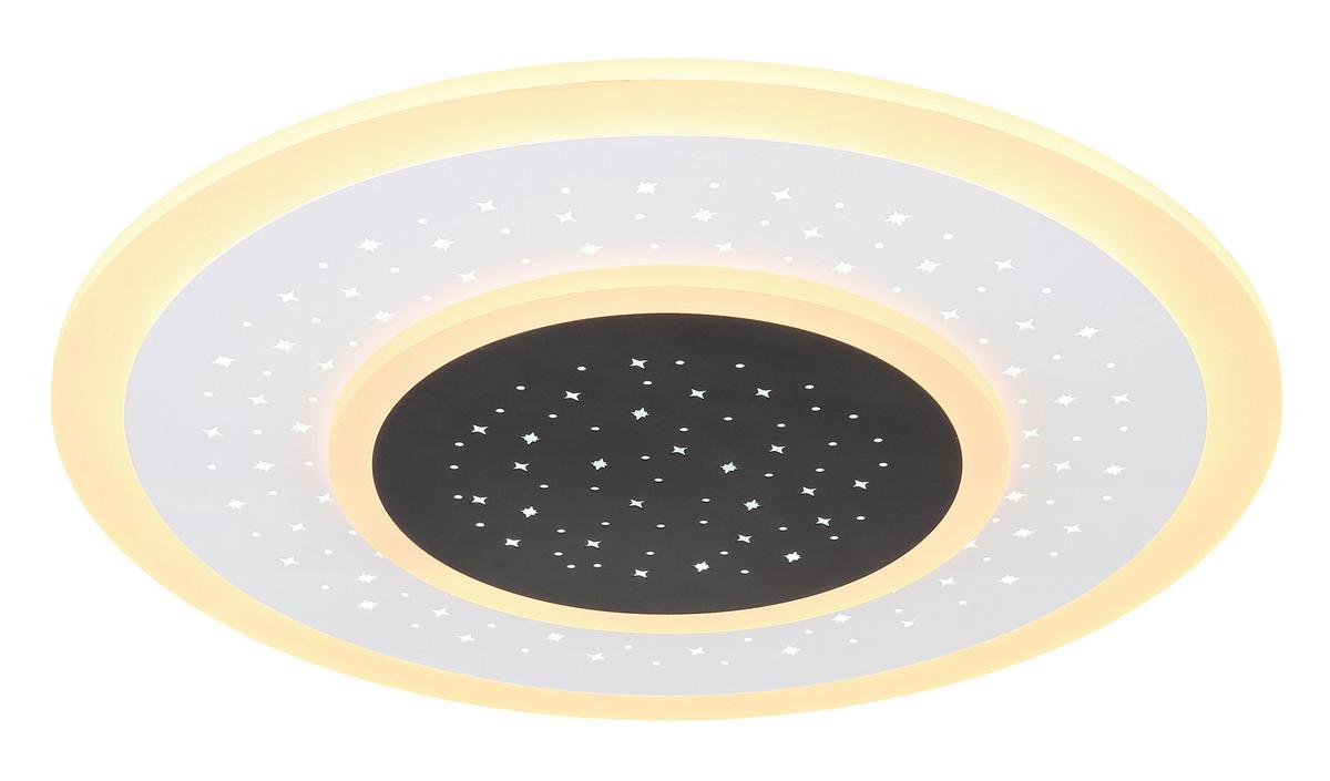 LED-Deckenleuchte 48133-44 - Opal/Schwarz, Design, Kunststoff/Metall (46/5,5cm) - Globo