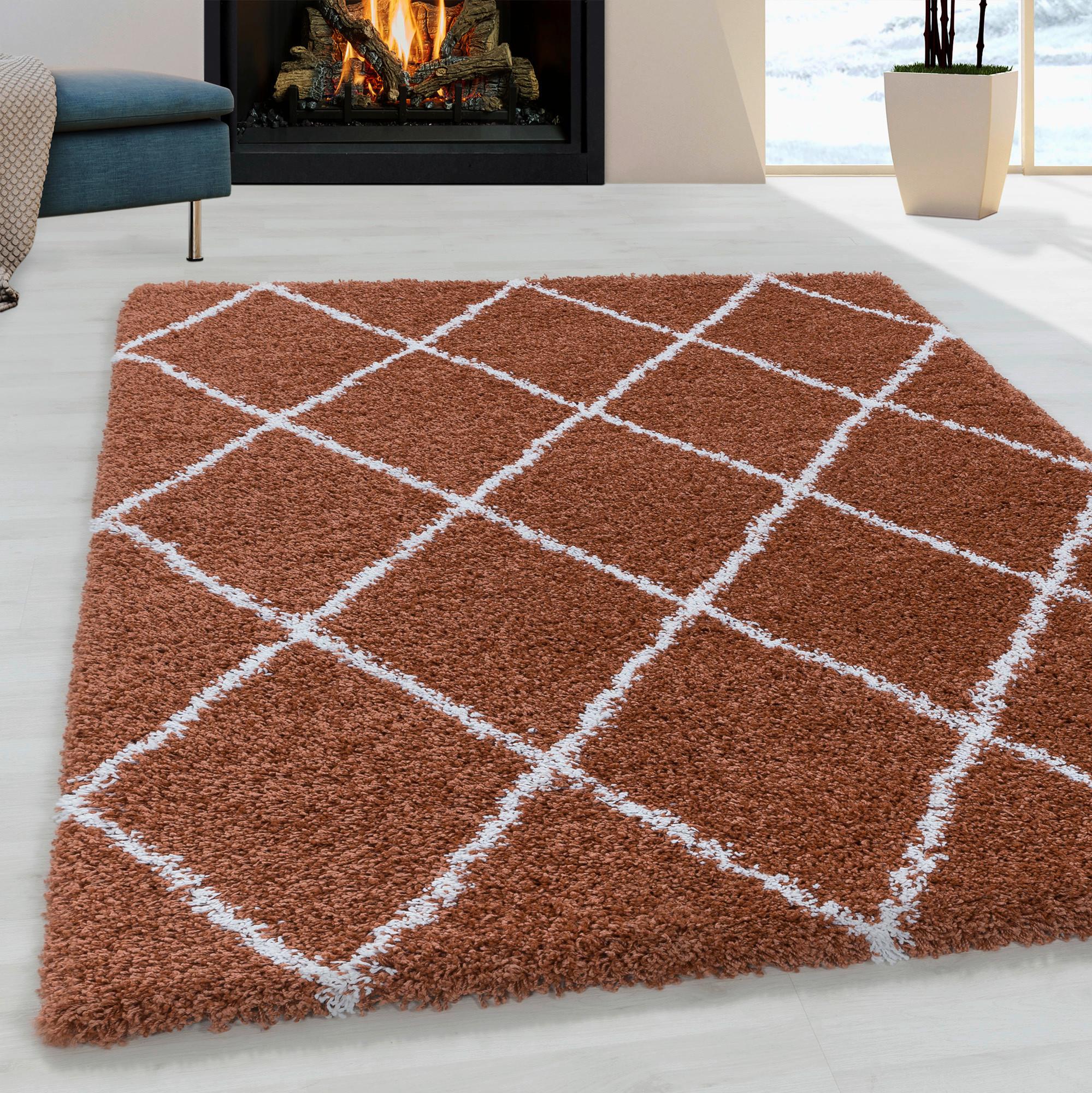 Hochflor Teppich Terra Cotta Alvor 60x110 cm - Terracotta, Basics, Textil (60/110cm)