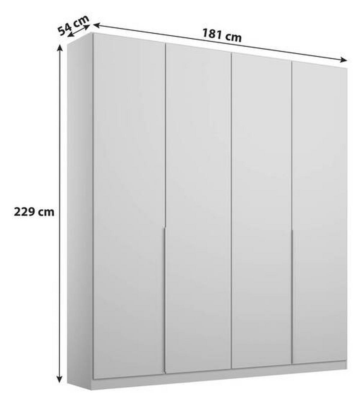 Drehtürenschrank B: 181 Cm Alabama, Grau - Grau, MODERN, Holzwerkstoff (181/229/54cm) - Rauch Möbel