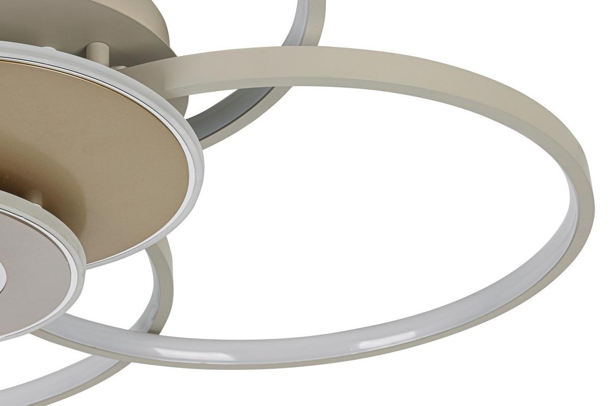 STROPNÍ LED SVÍTIDLO SEHR - pískové barvy/šampaňská, Moderní, kov/plast (74/77/11cm) - Mömax