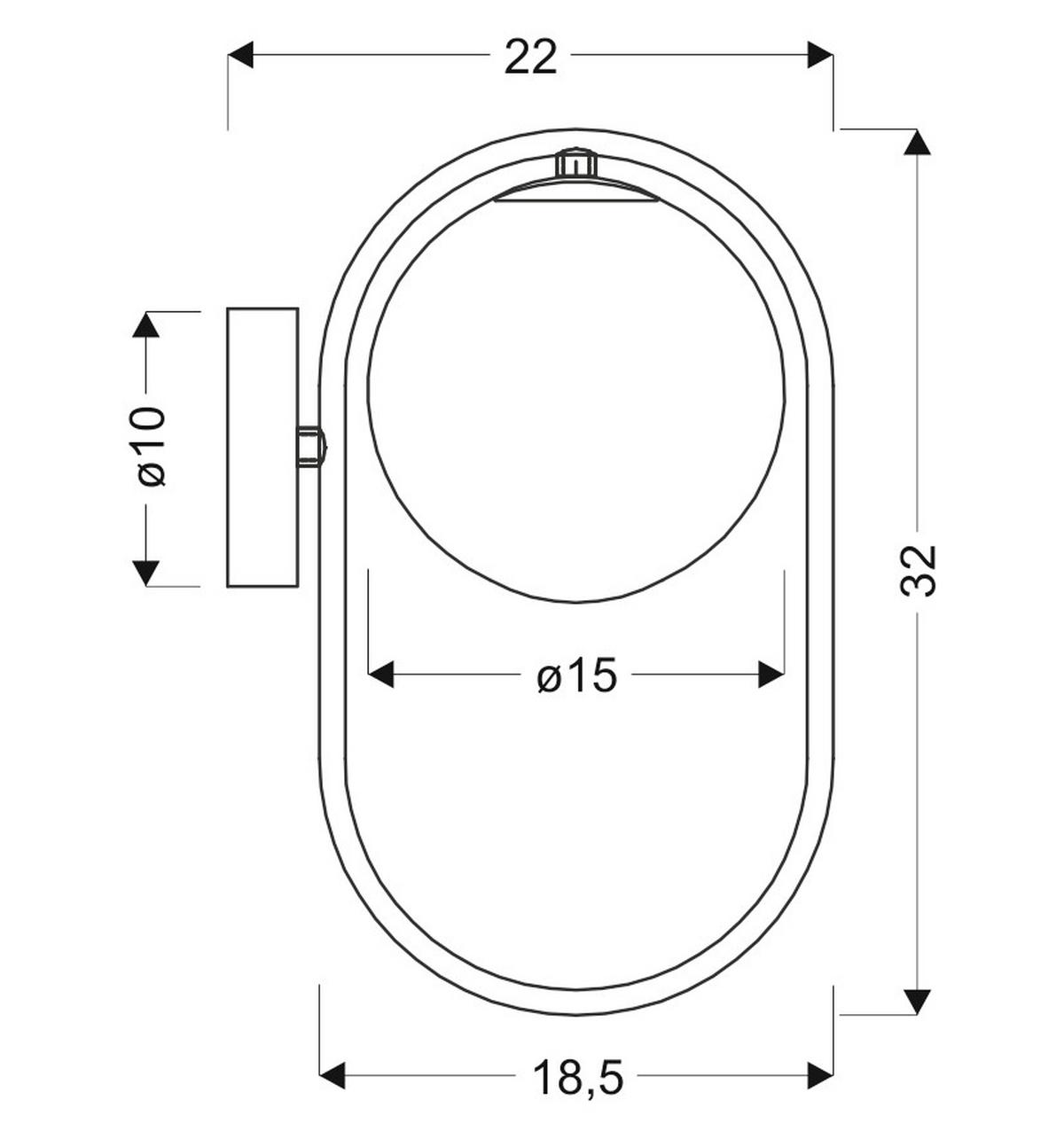 Wandleuchte 21-73440 - Messingfarben, KONVENTIONELL, Metall (15/22/32cm)