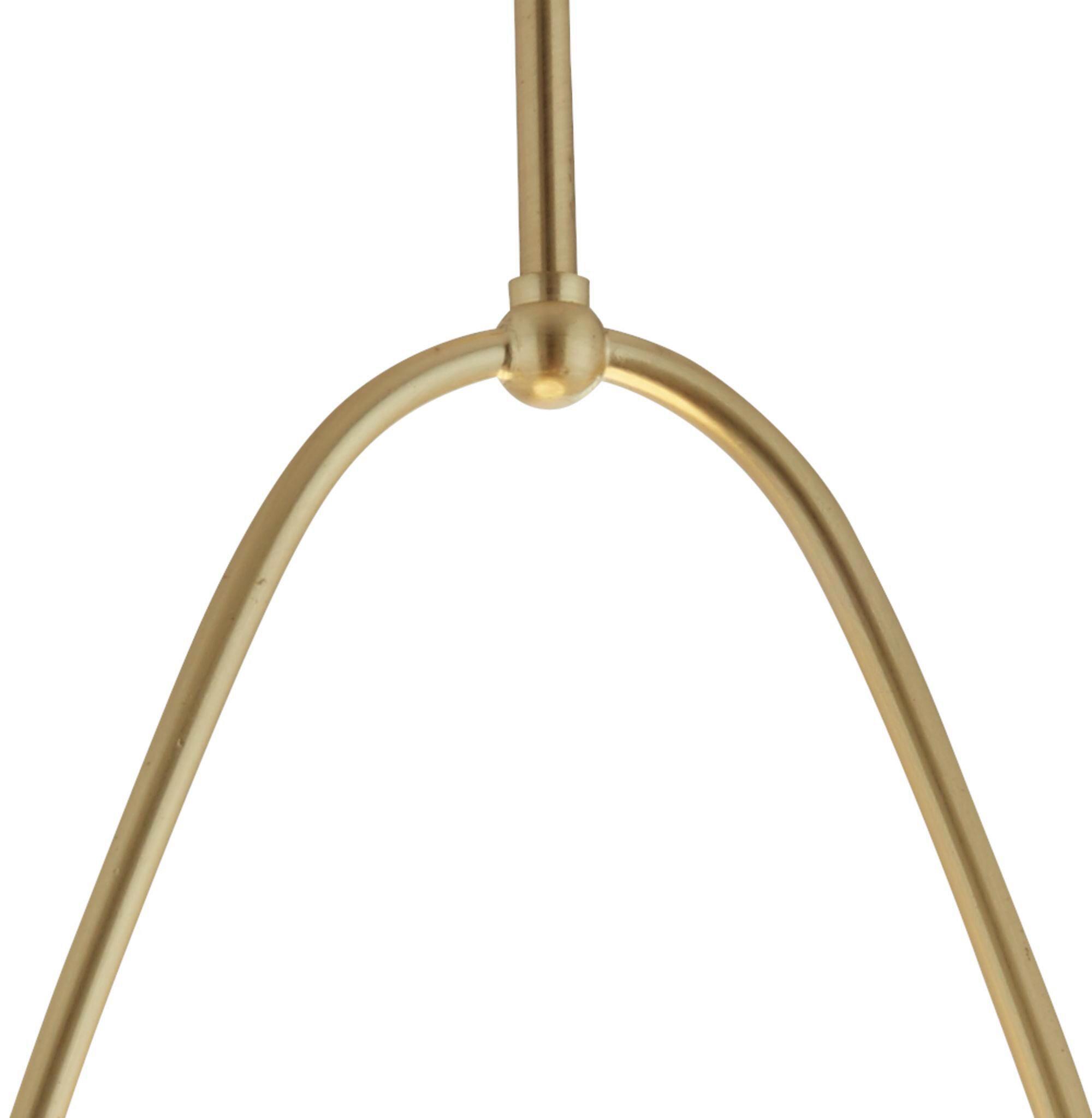 Hängeleuchte Avalon H: 150 Cm 1-Flammig, Höhenverstellbar - Goldfarben, KONVENTIONELL, Glas/Metall (23/19/150cm)
