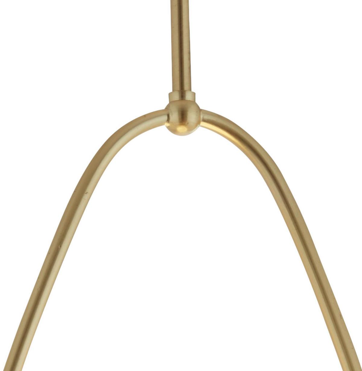 Hängeleuchte Avalon H: 150 cm 1-Flammig, höhenverstellbar - Goldfarben, KONVENTIONELL, Glas/Metall (23/19/150cm)