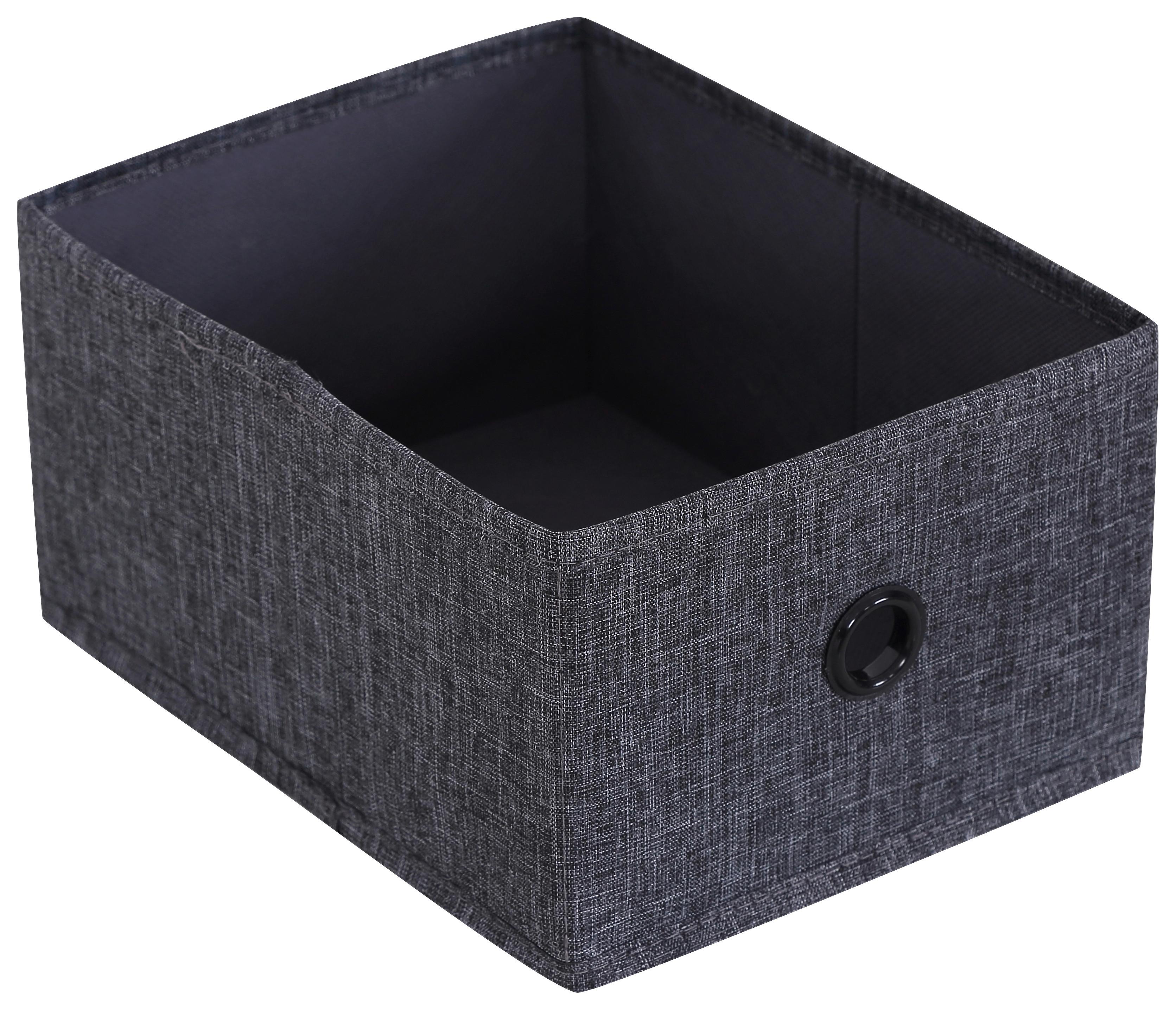 Úložný Box Tanya - šedá, Konvenční, karton/textil (23/12/18cm) - Modern Living
